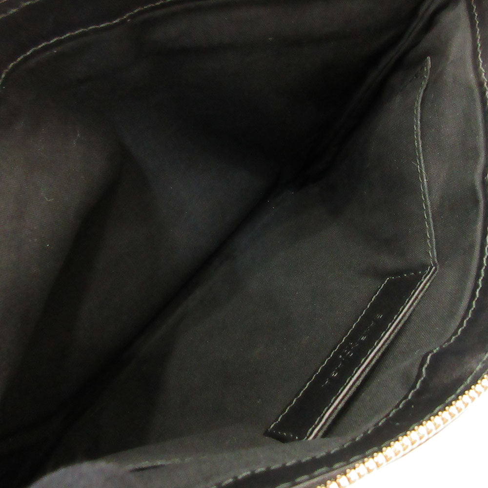 balenciaga Denim Canvas Leather Clutch Bag