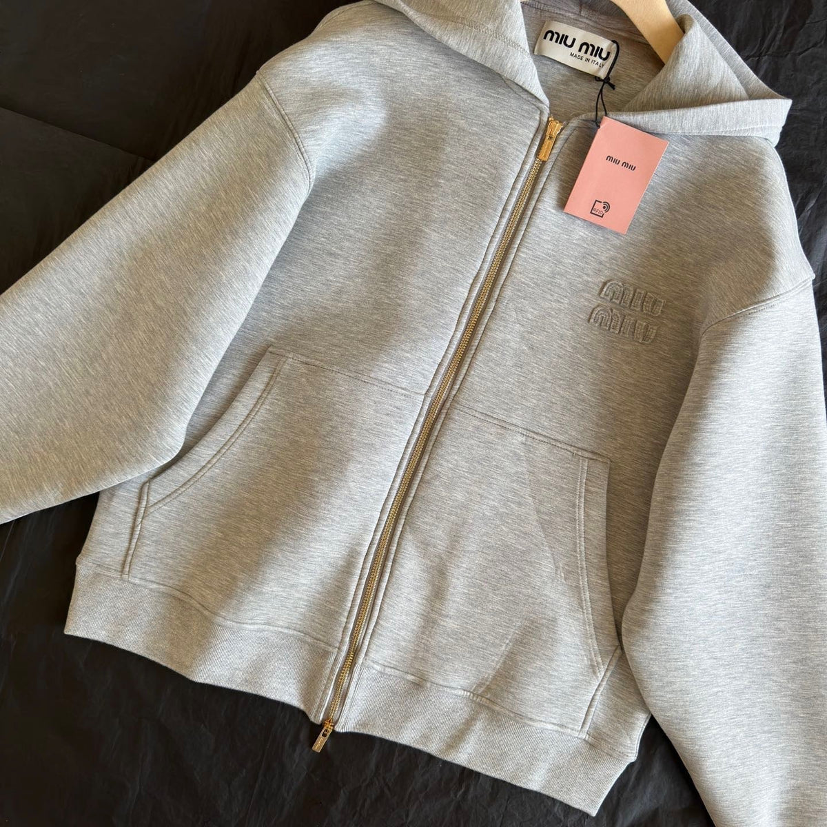 MIU M ZIP HOODIE