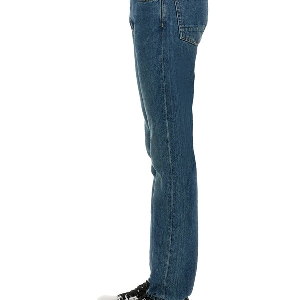 Alexander Mcqueen Men Jeans With Embroidered Logo