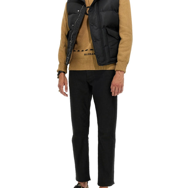 Alexander Mcqueen Men Graffiti Logo Print Down Vest