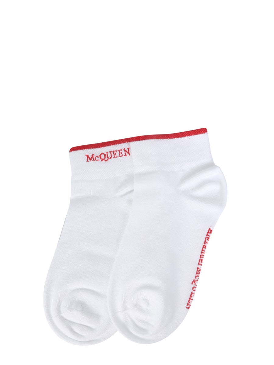 Alexander Mcqueen Women Sock With Logo
