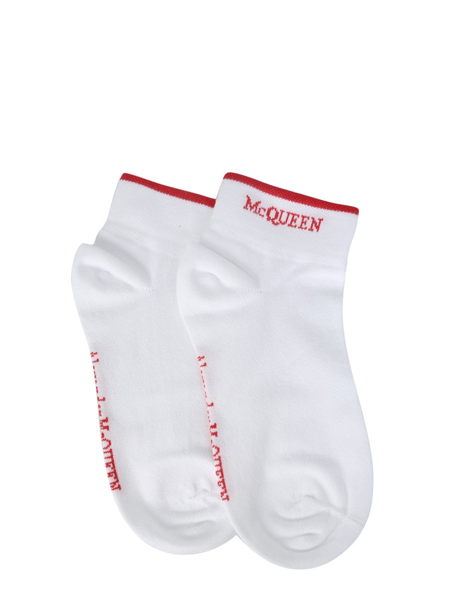 Alexander Mcqueen Women Sock With Logo