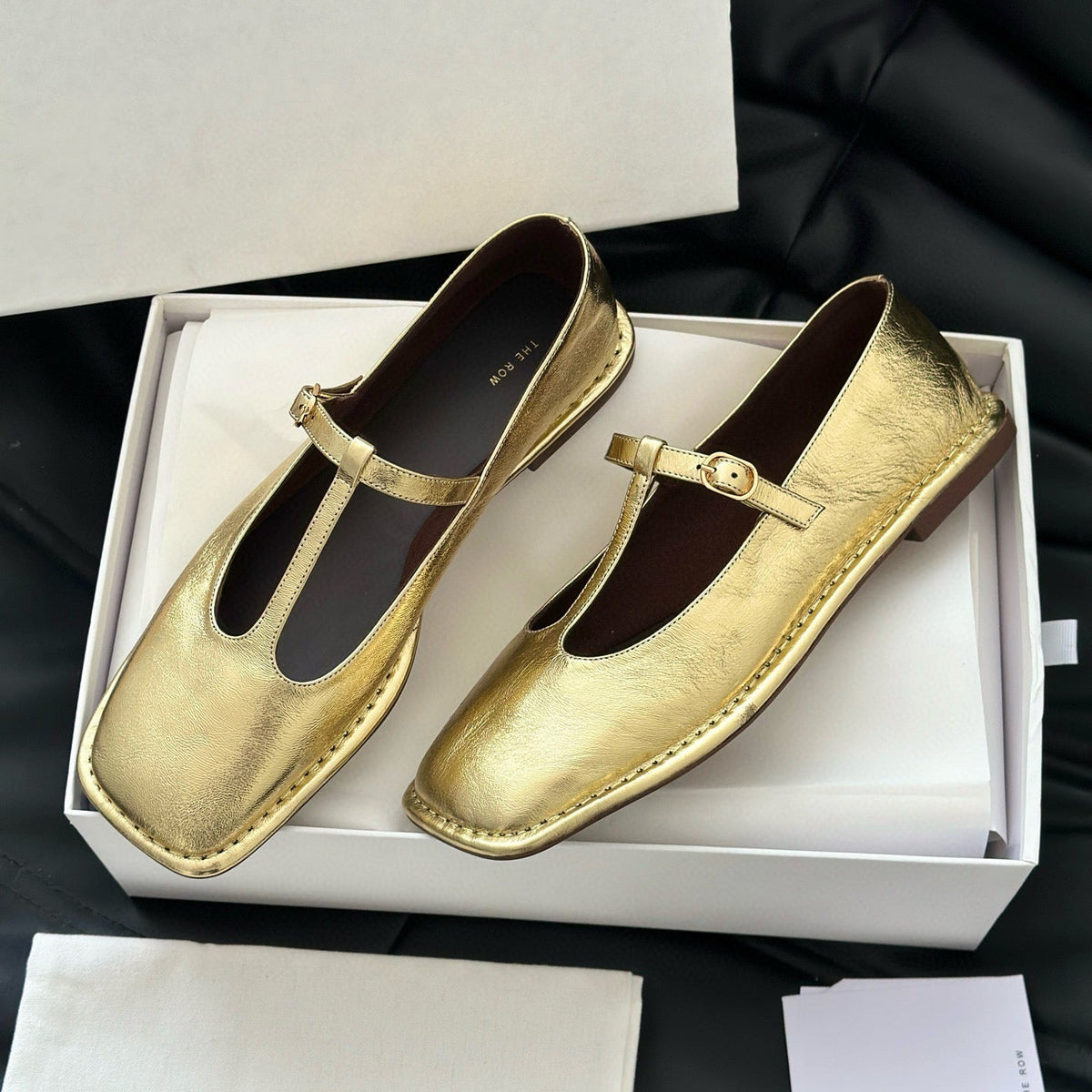 THE ROW T STRAP FLATS
