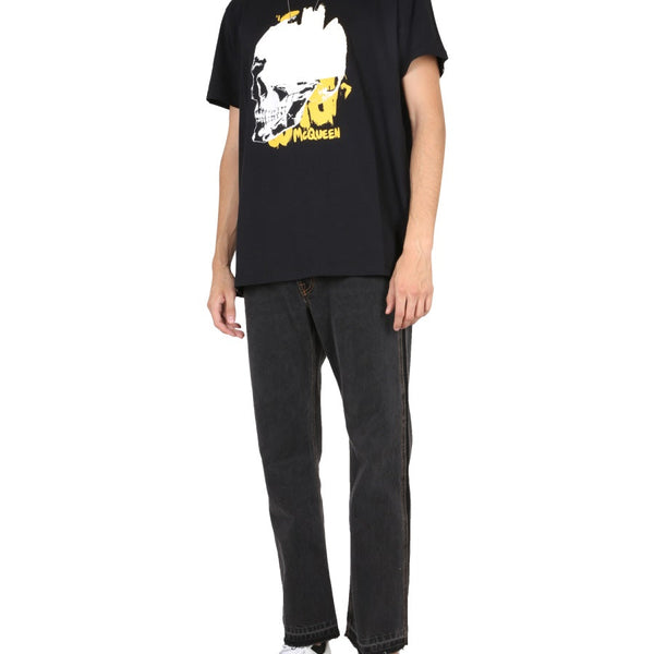 Alexander Mcqueen Men Raw Cut Jeans
