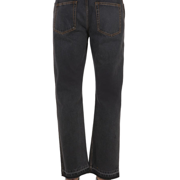 Alexander Mcqueen Men Raw Cut Jeans