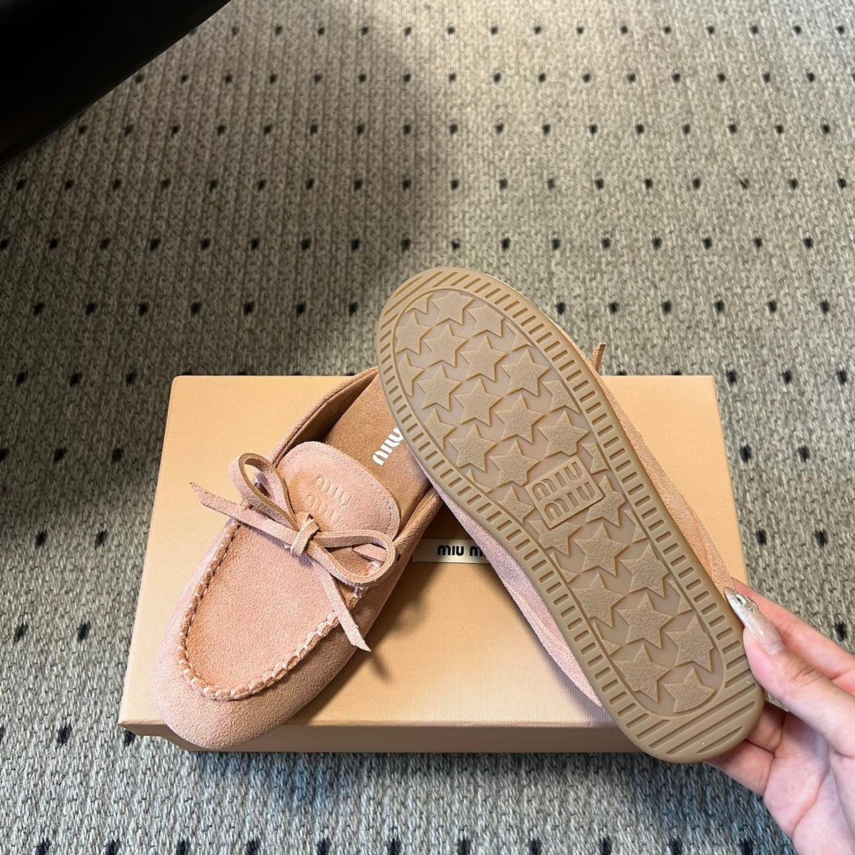 MIU M SUEDE MULES