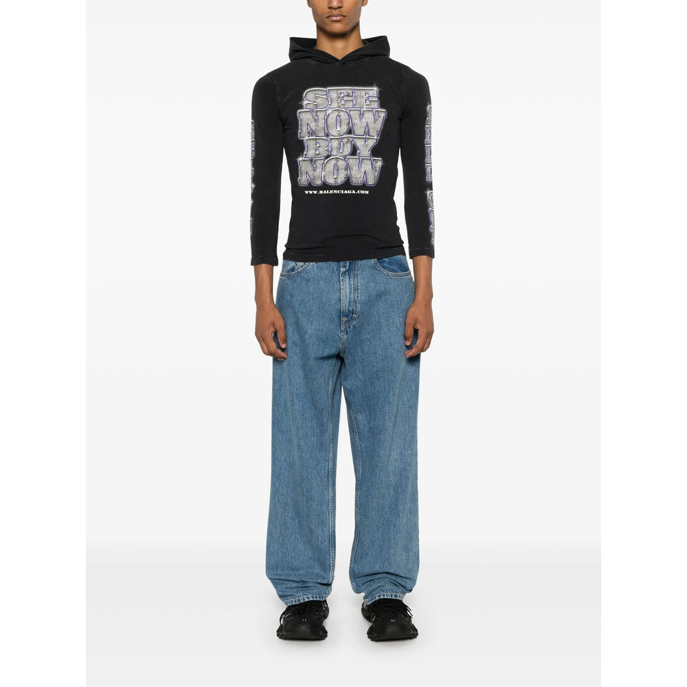 Balenciaga Black T-Shirts & Vests - T-Shirts Men