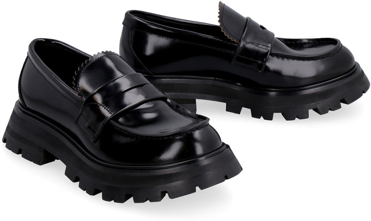 Luxurious Leather & Raffia Loafers