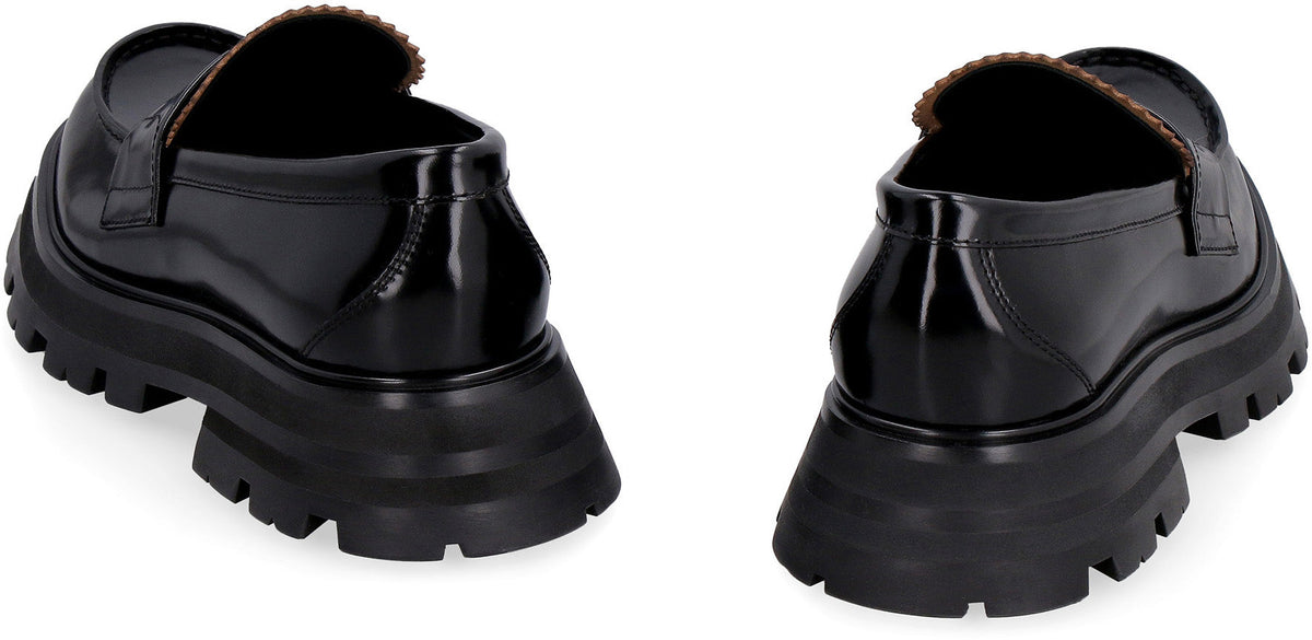 Luxurious Leather & Raffia Loafers