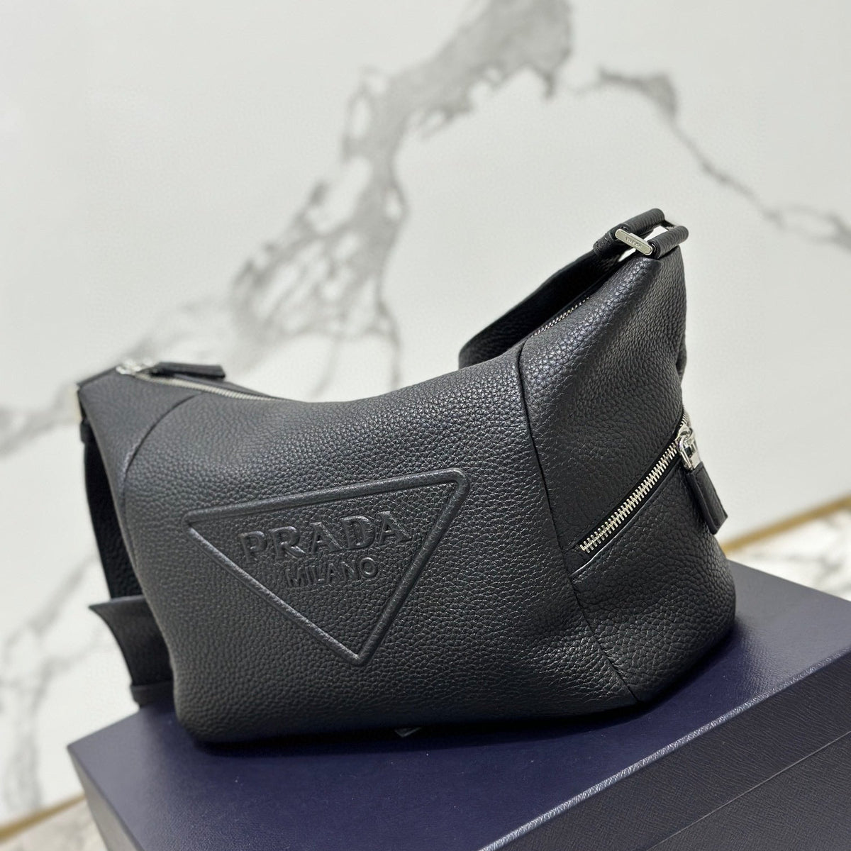 PD LEATHER BAG WITH SHOULDER STRAP