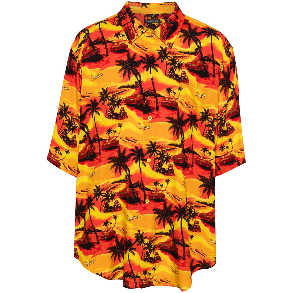Balenciaga Orange Shirts Men