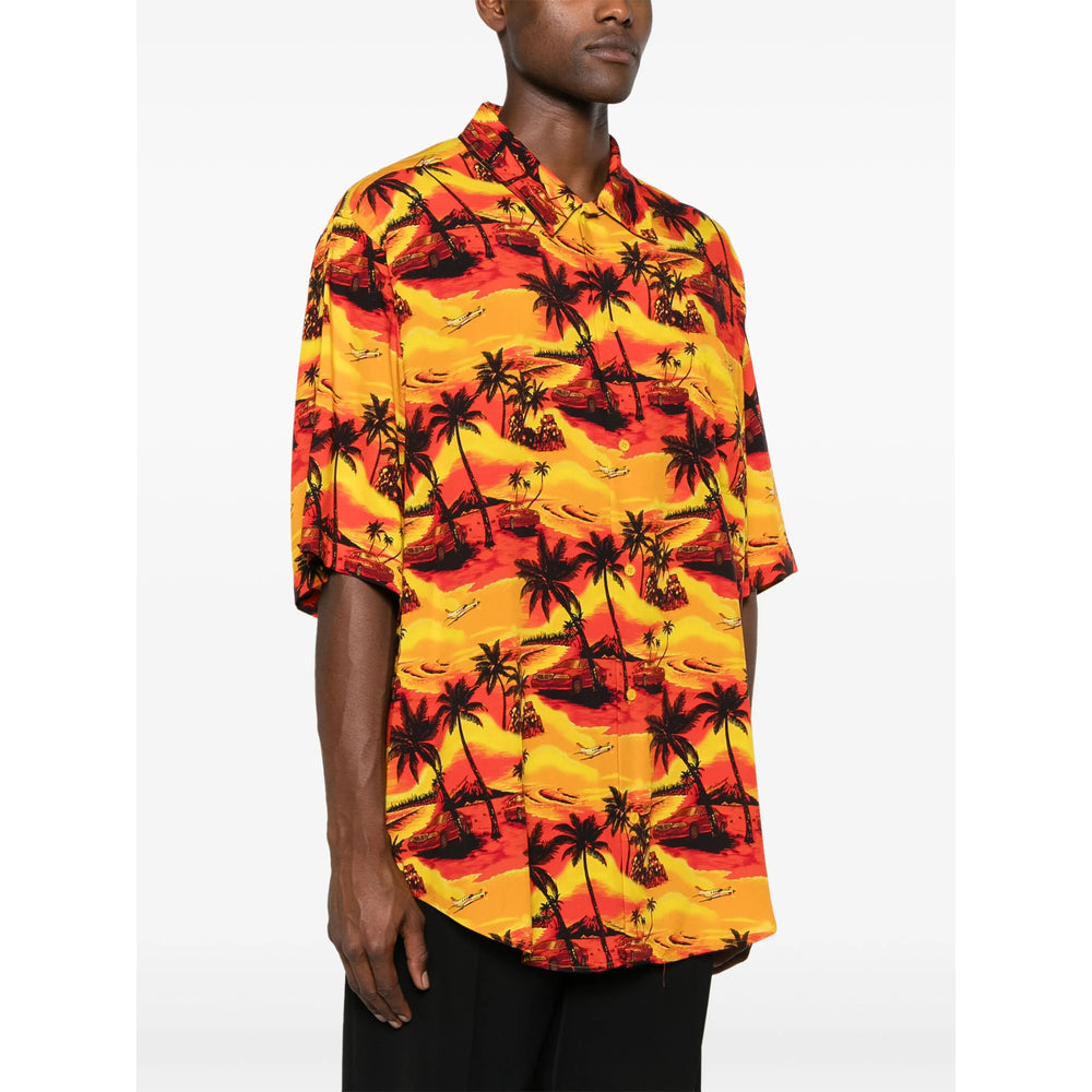 Balenciaga Orange Shirts Men