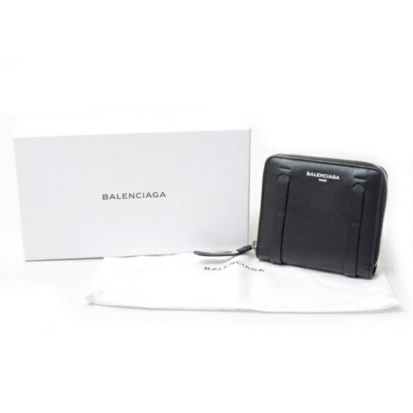 balenciaga Leather Coin Case Black 489801