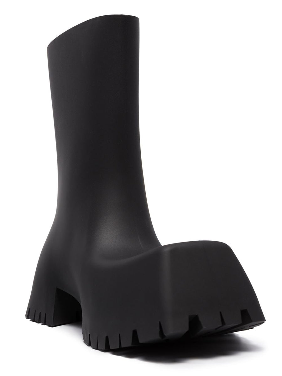 BALENCIAGA Trooper Block-Heel Rubber Boots