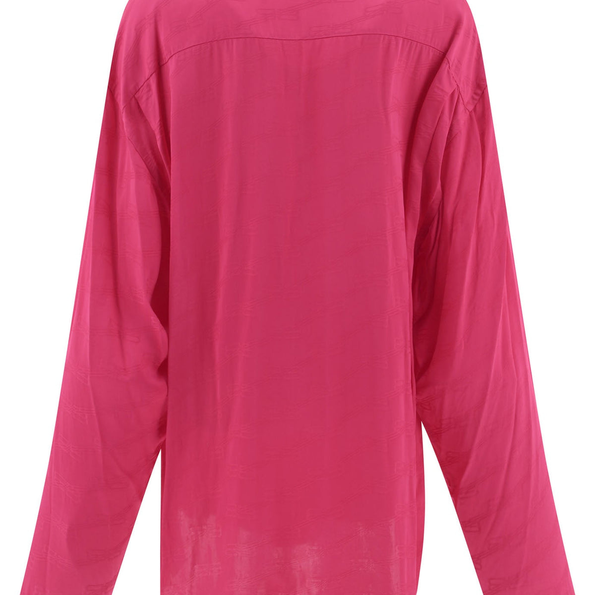 BALENCIAGA Jacquard Logo Regular Fit Long Sleeve Shirt for Women