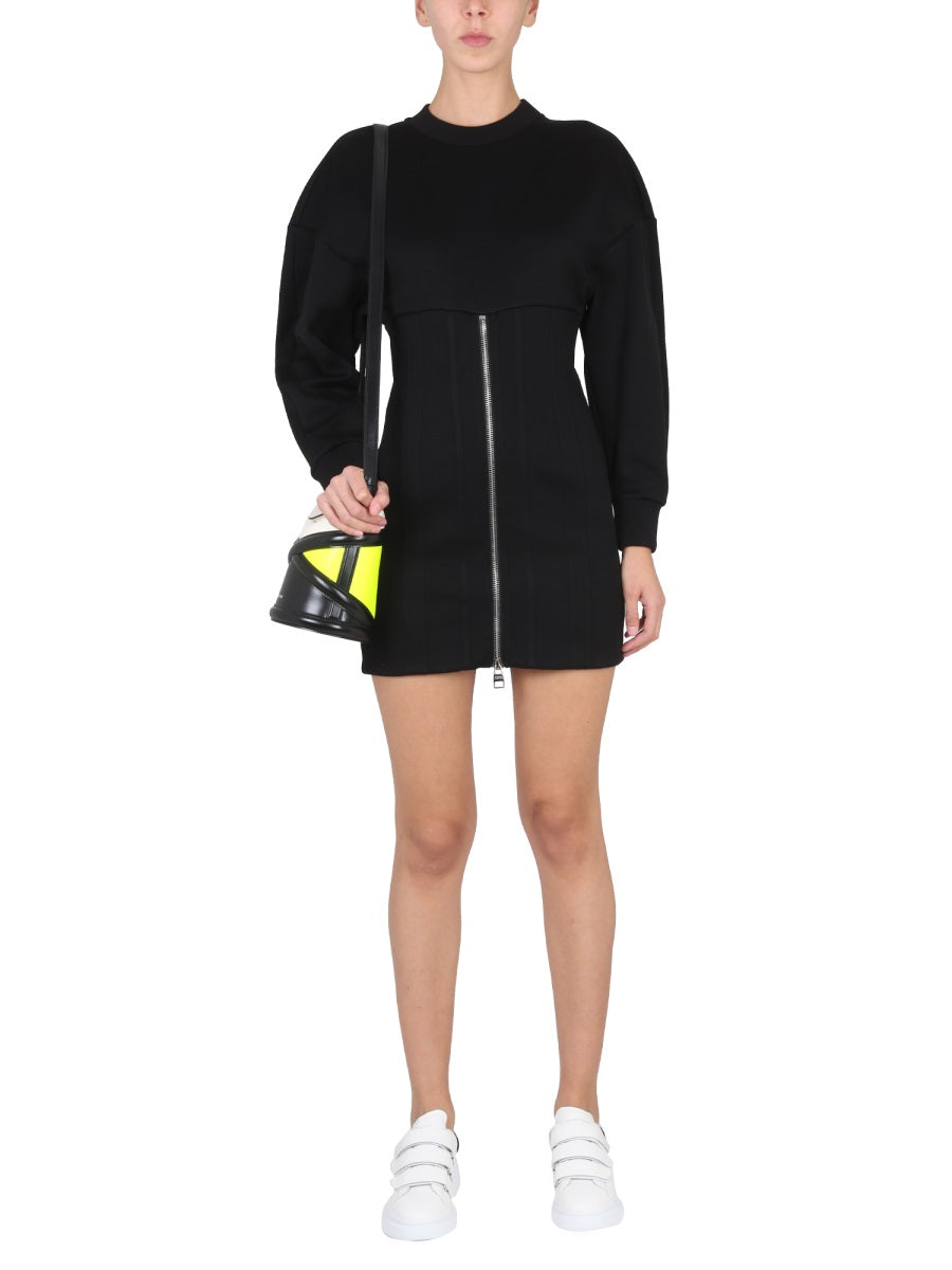 Alexander Mcqueen Women Mini Dress With Cocoon Sleeves