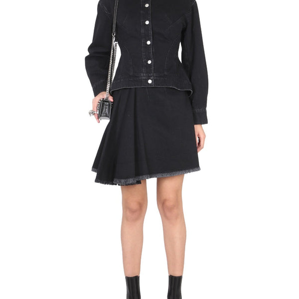 Alexander Mcqueen Women Asymmetrical Mini Skirt