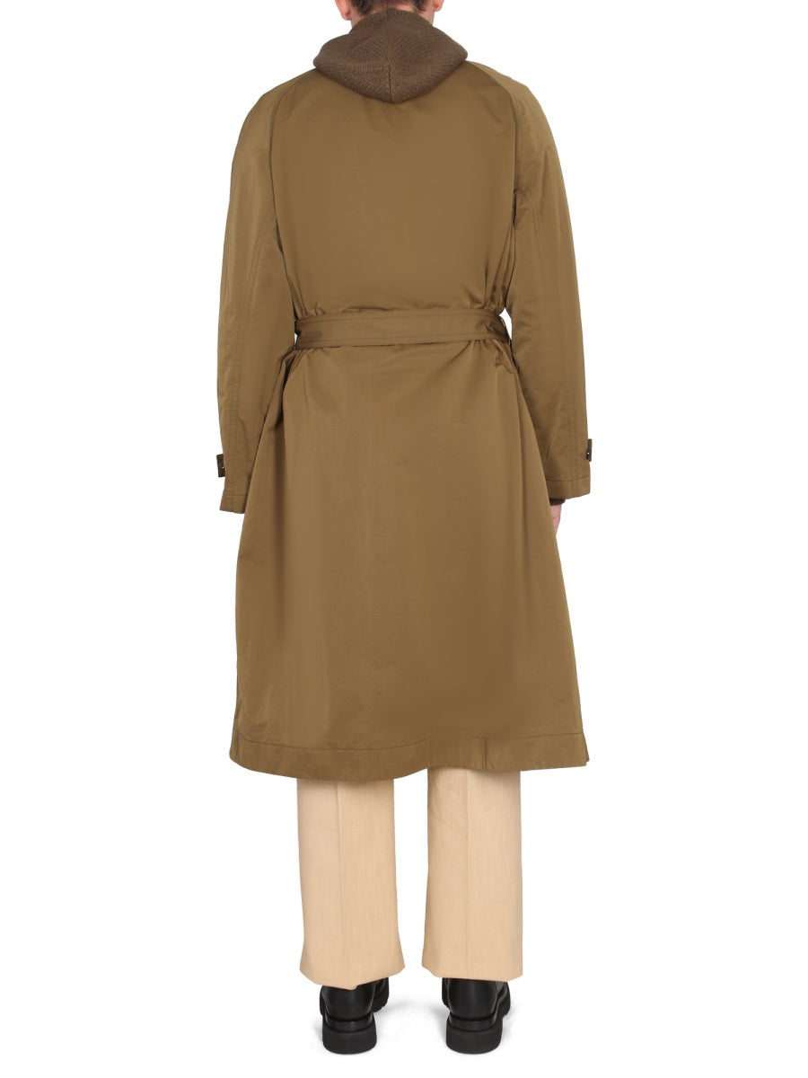 Bottega Veneta Men Nylon Folding Trench Coat