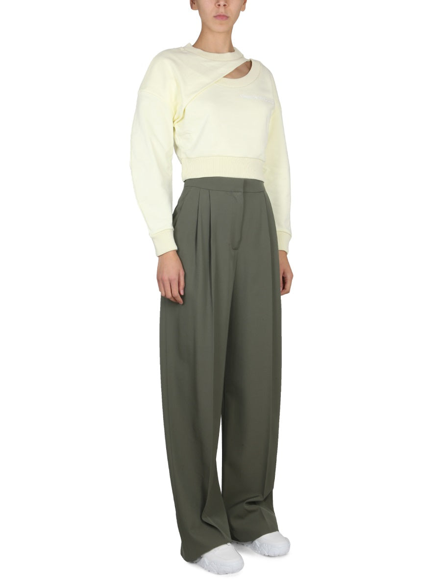 Alexander Mcqueen Women Cropped Sweatshirt