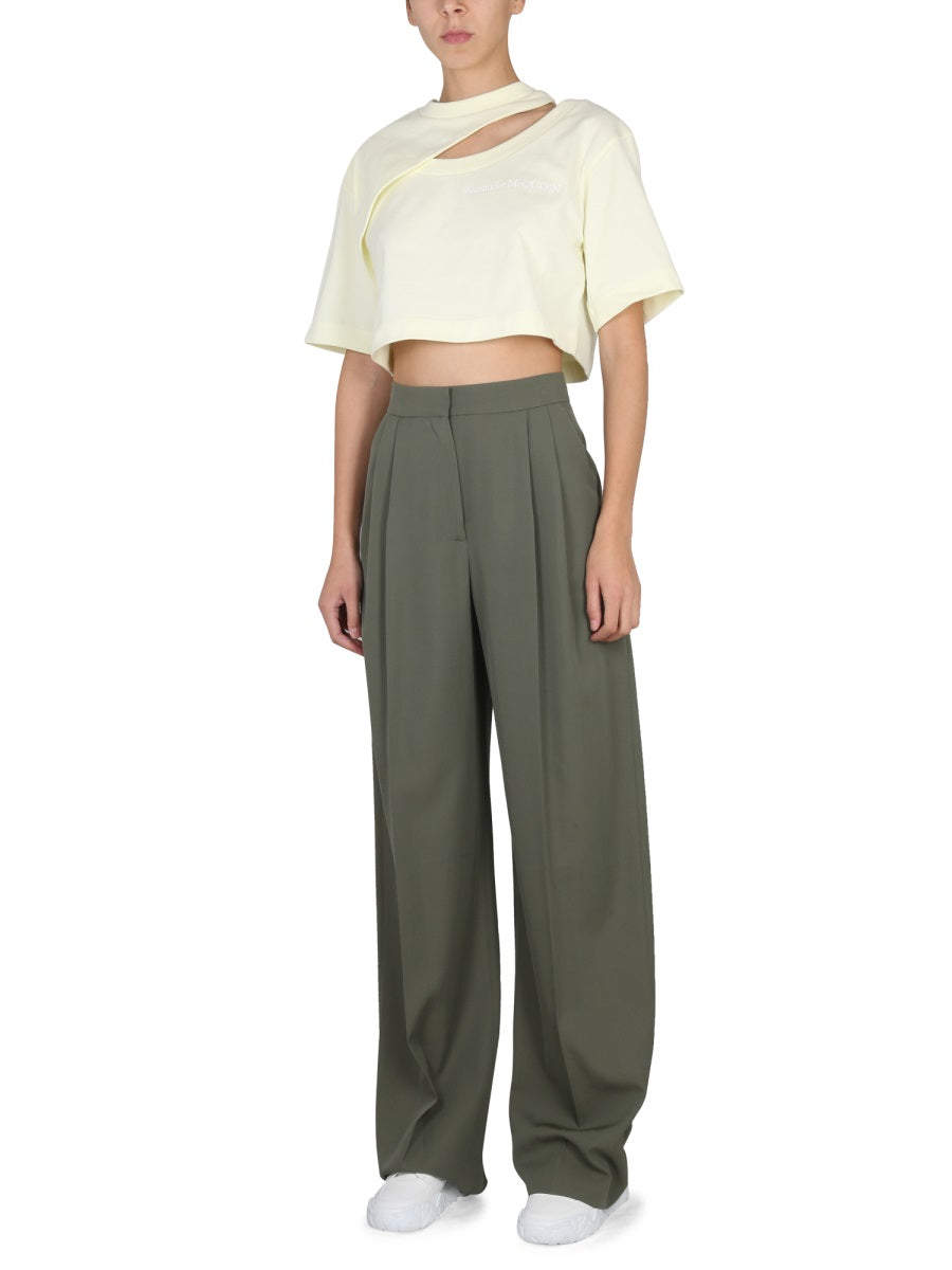 Alexander Mcqueen Women Wide Leg Pants