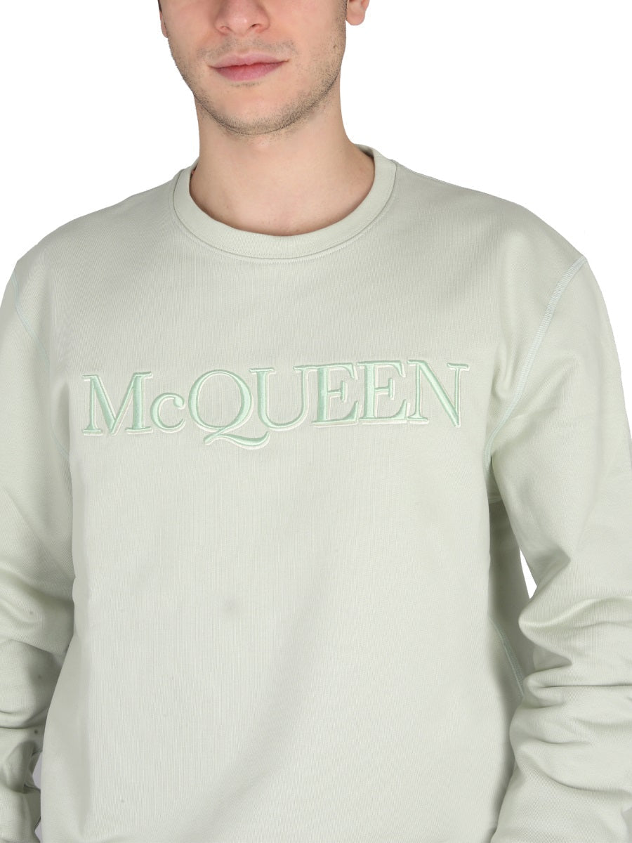 Alexander Mcqueen Men Sweatshirt With Logo Embroidery