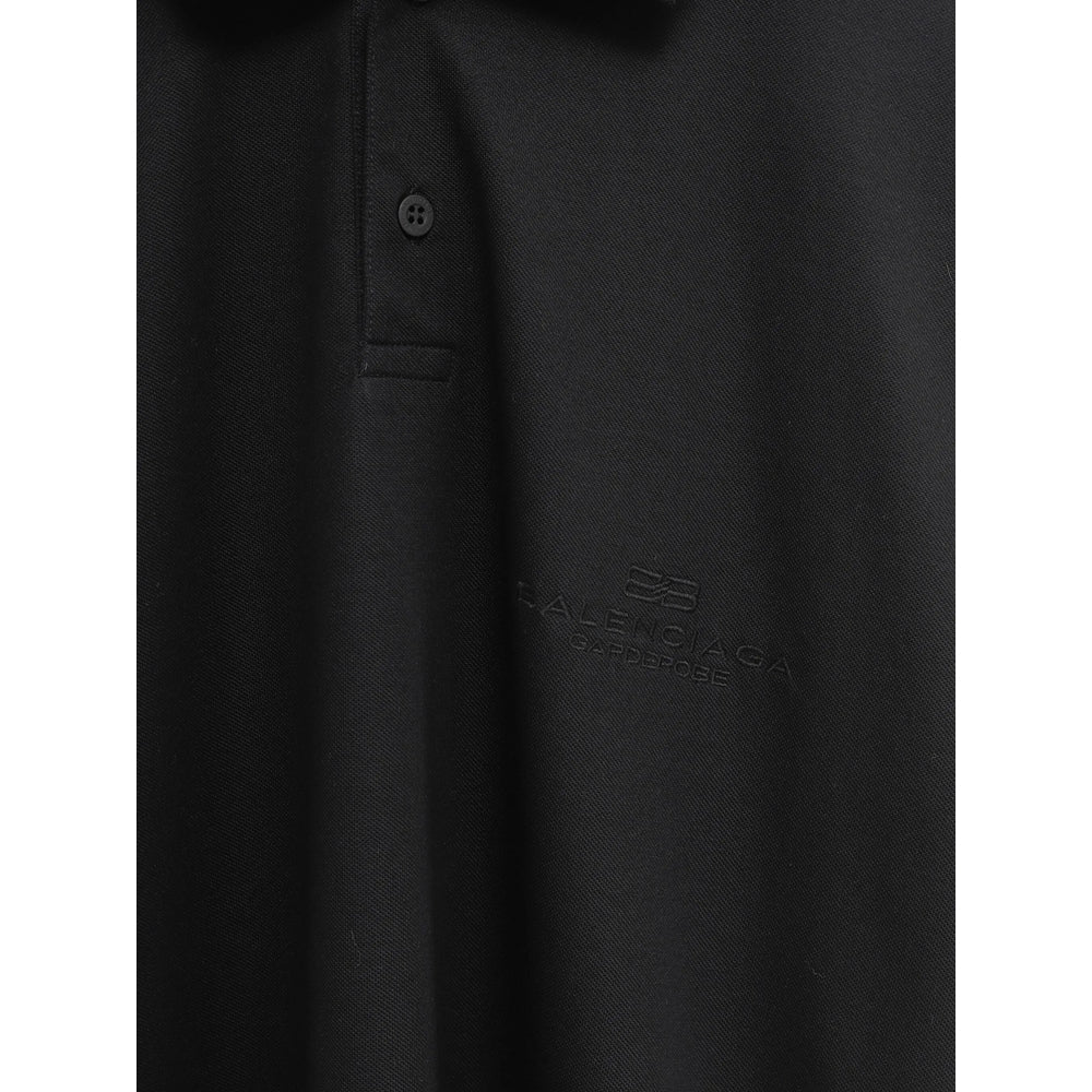 Balenciaga Black Polo Shirts Men