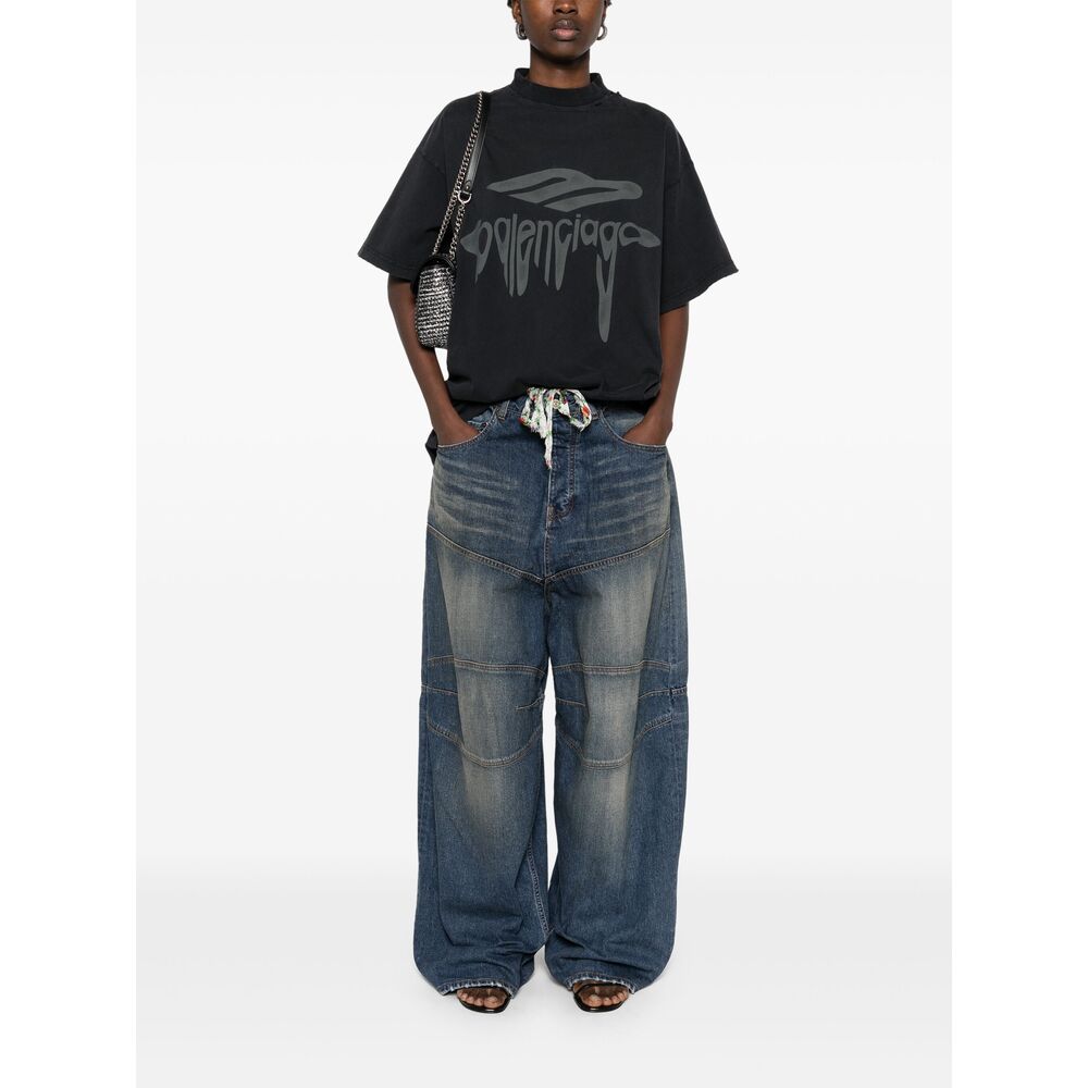 Balenciaga Blue Denim - Loose-Fit Jeans Men