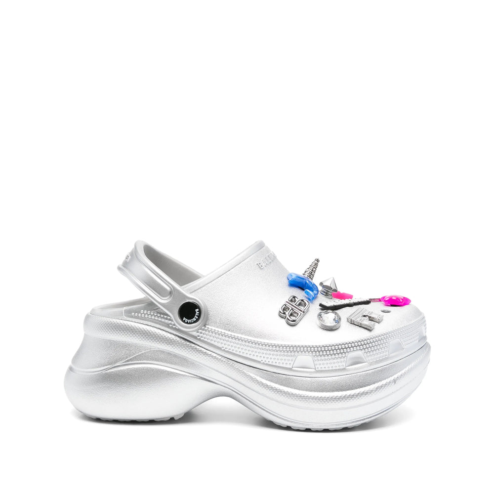 Balenciaga Silver Mules Women