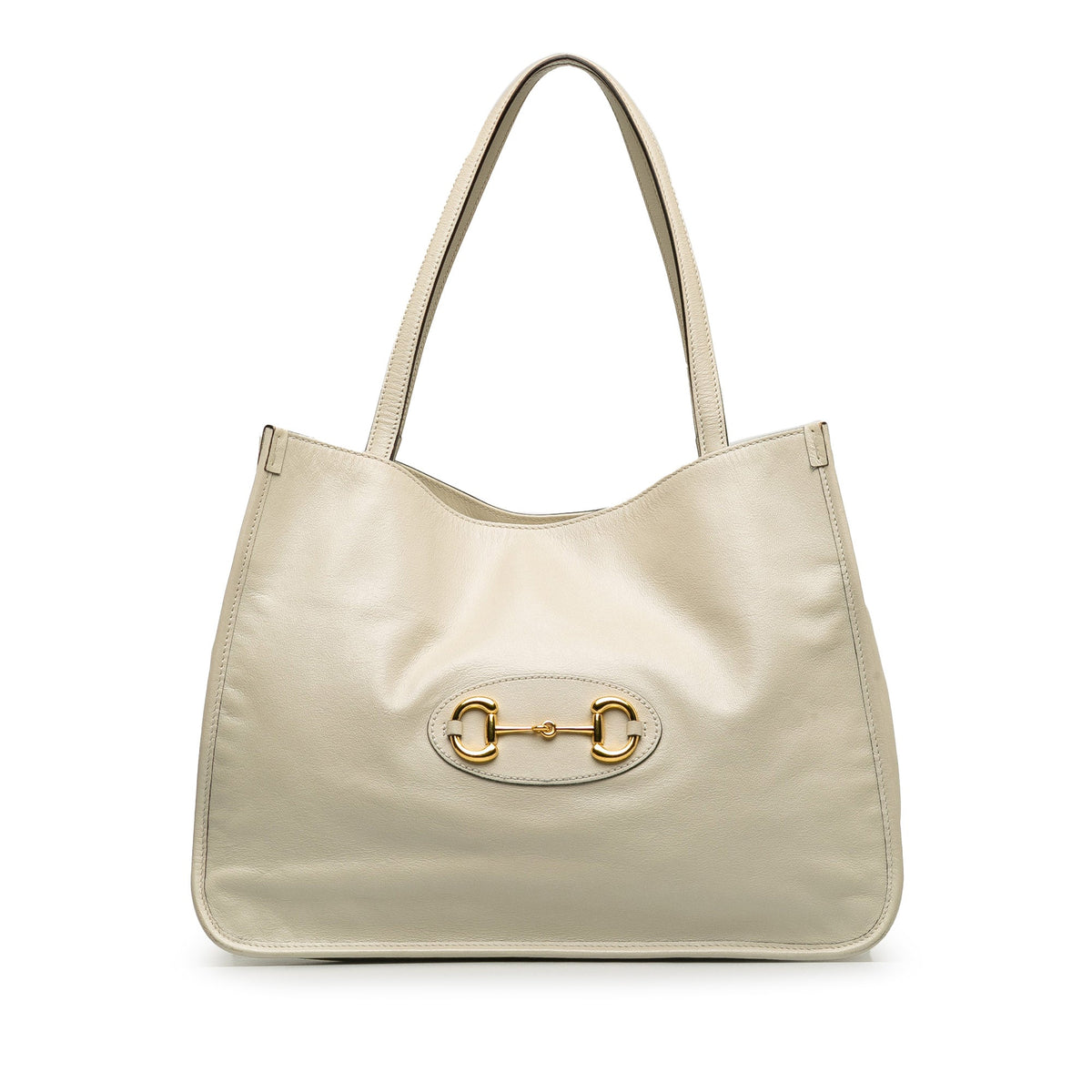 GUCCI Horsebit 1995 Leather Tote Bag