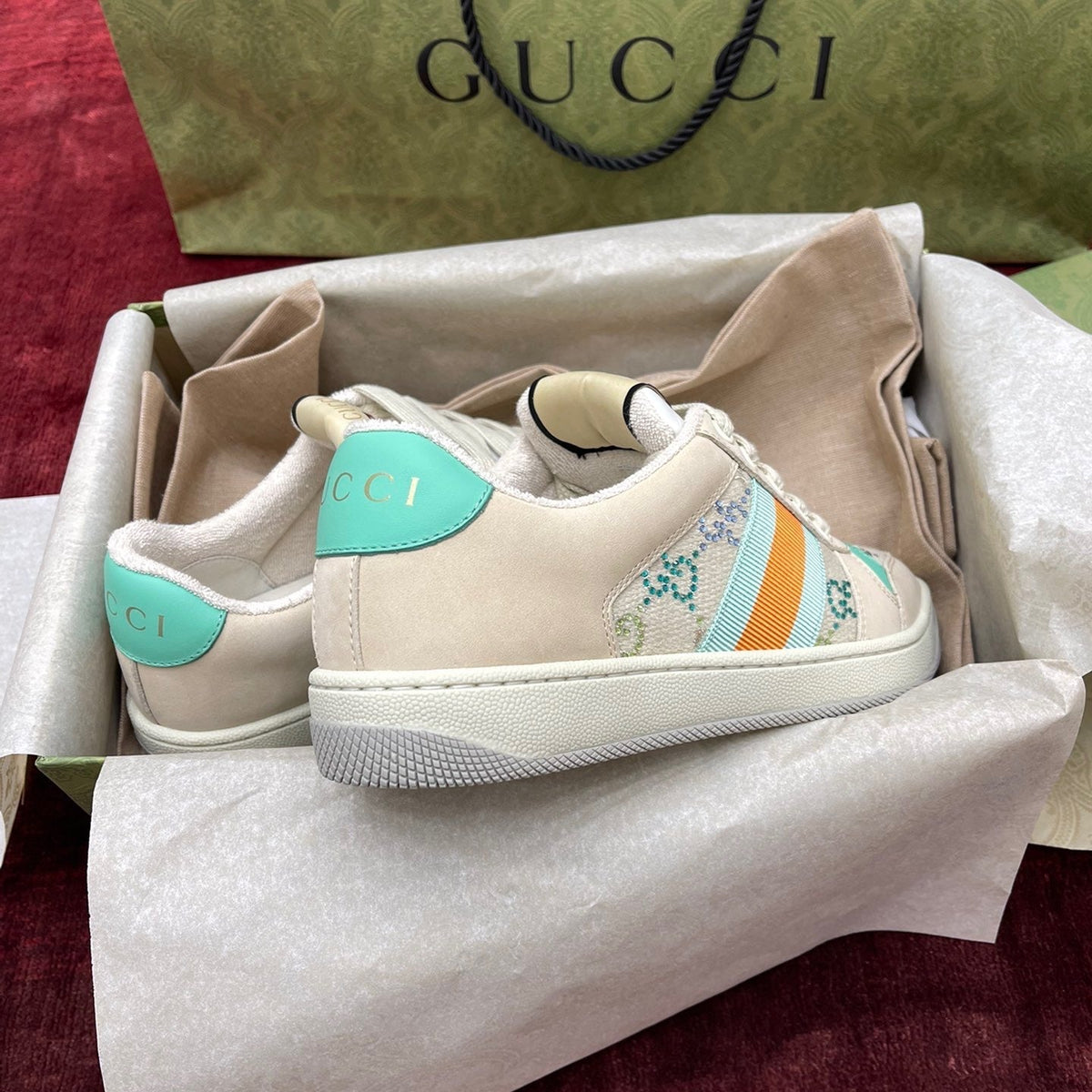 GG SCREENER LEATHER SNEAKERS