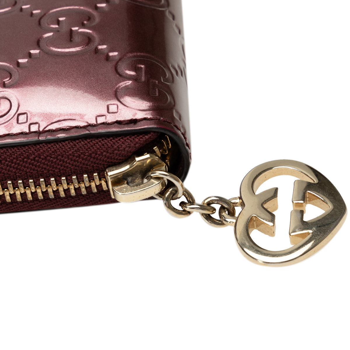 GUCCIssima Patent Zip Around Long Wallet Long Wallets