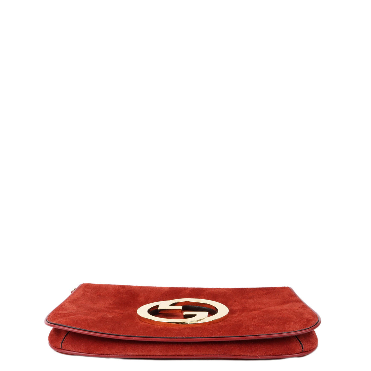 Gucci Blondie Red Suede Shoulder Bag.