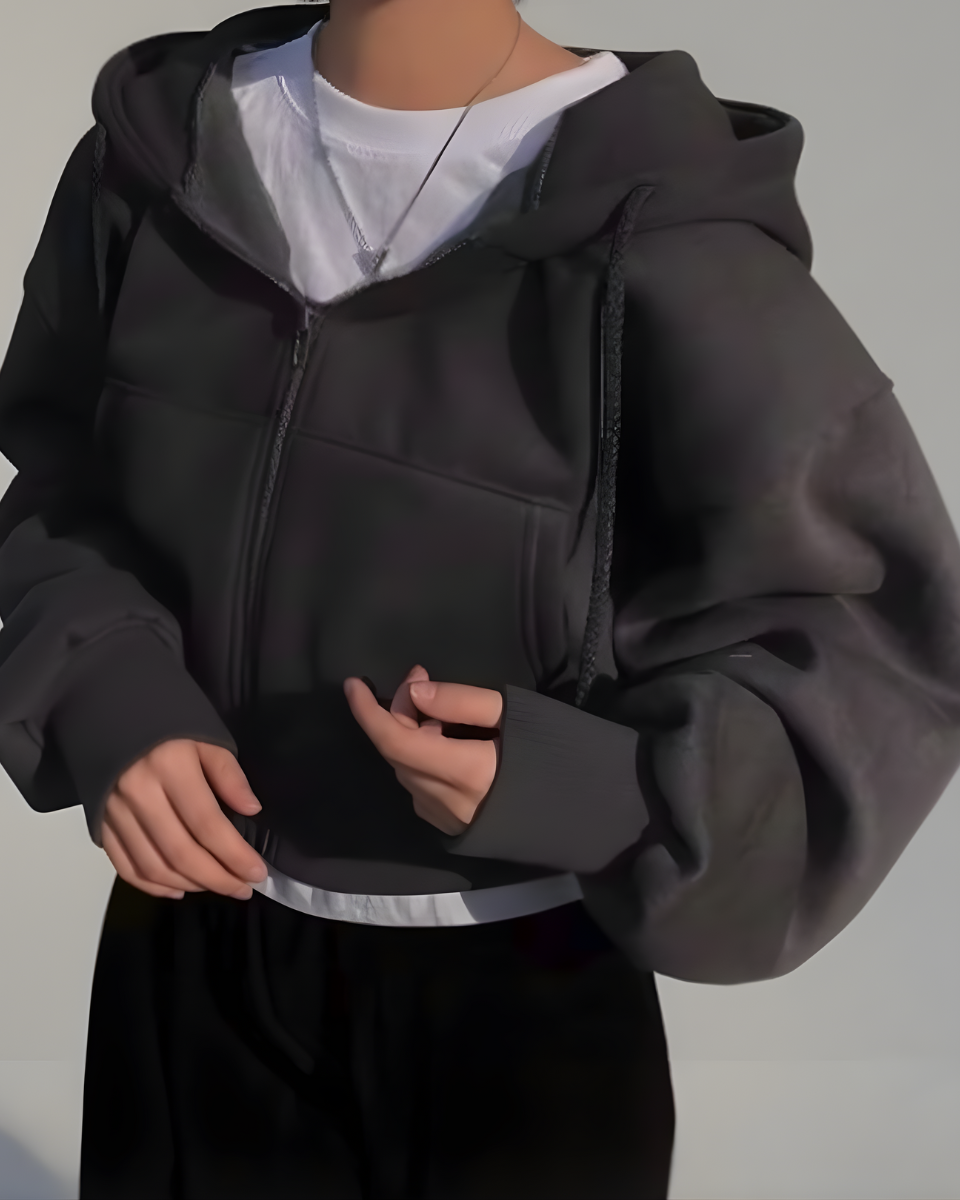 Zaya | Cropped Zip Hoodie