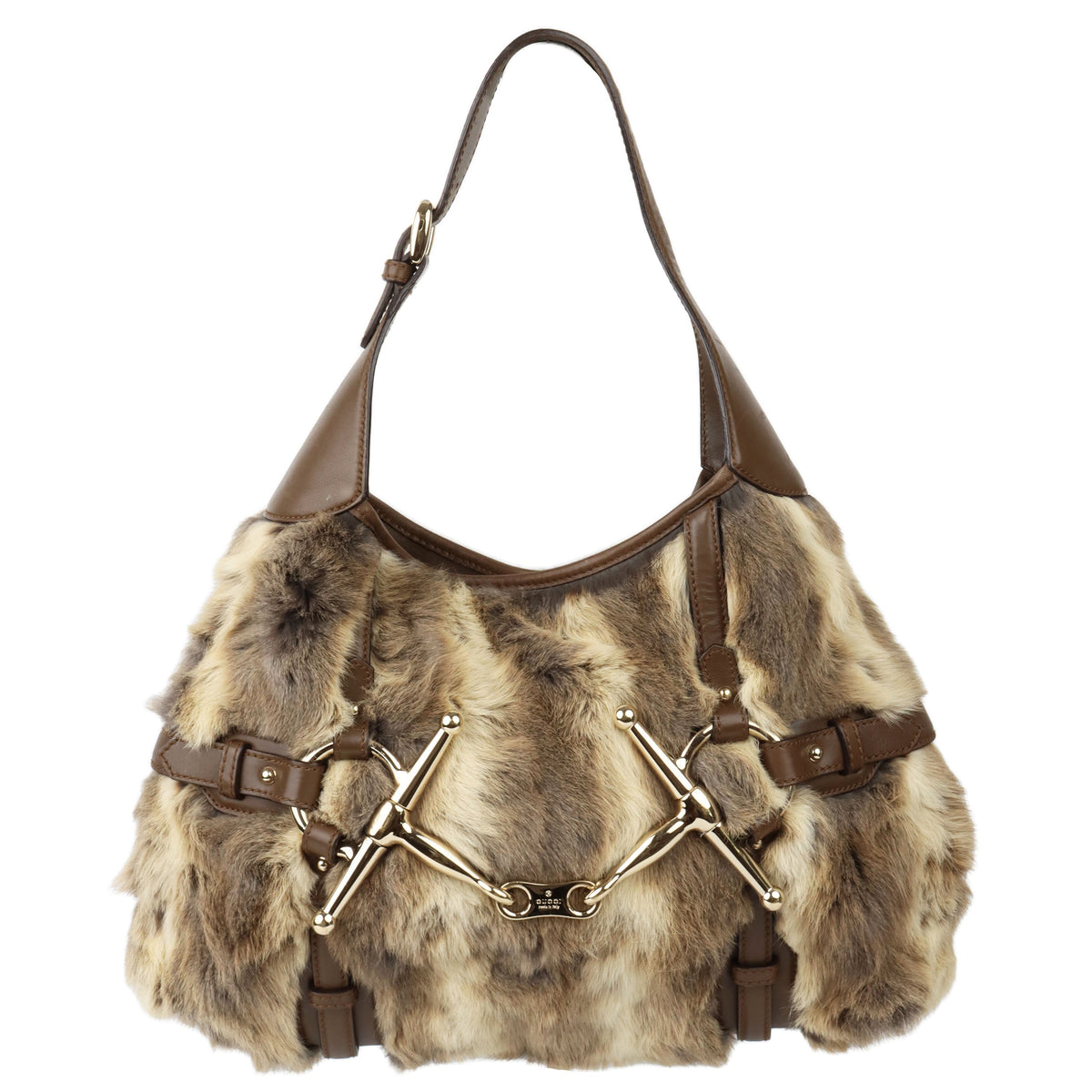 Gucci 85th Anniversary Rabbit Fur Hobo Bag.