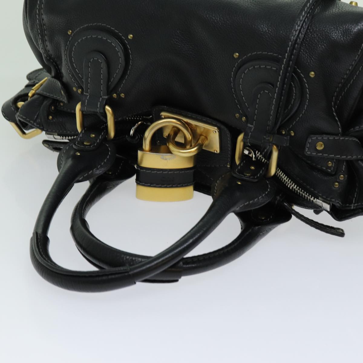 Chloe Paddington Hand Bag Leather 2way Black 70392