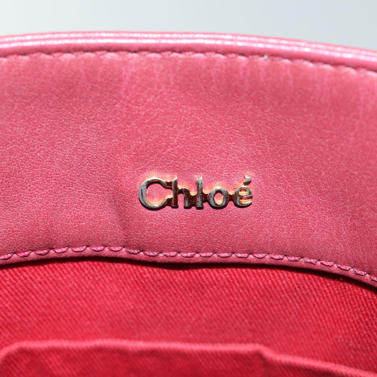 Chloe Shoulder Bag Leather Pink 70409