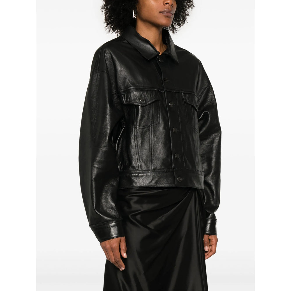 Balenciaga Black Jackets - Leather Jackets Women