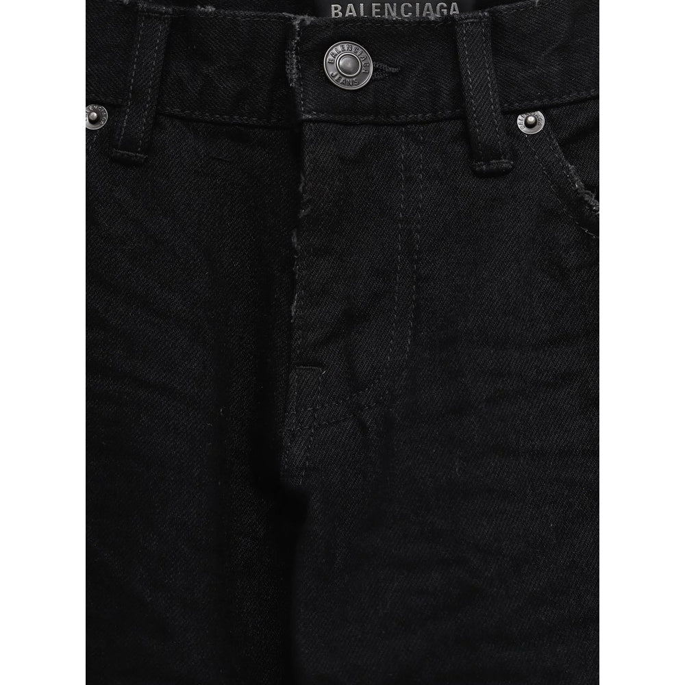 Balenciaga Black Denim - Wide-Leg Jeans Men