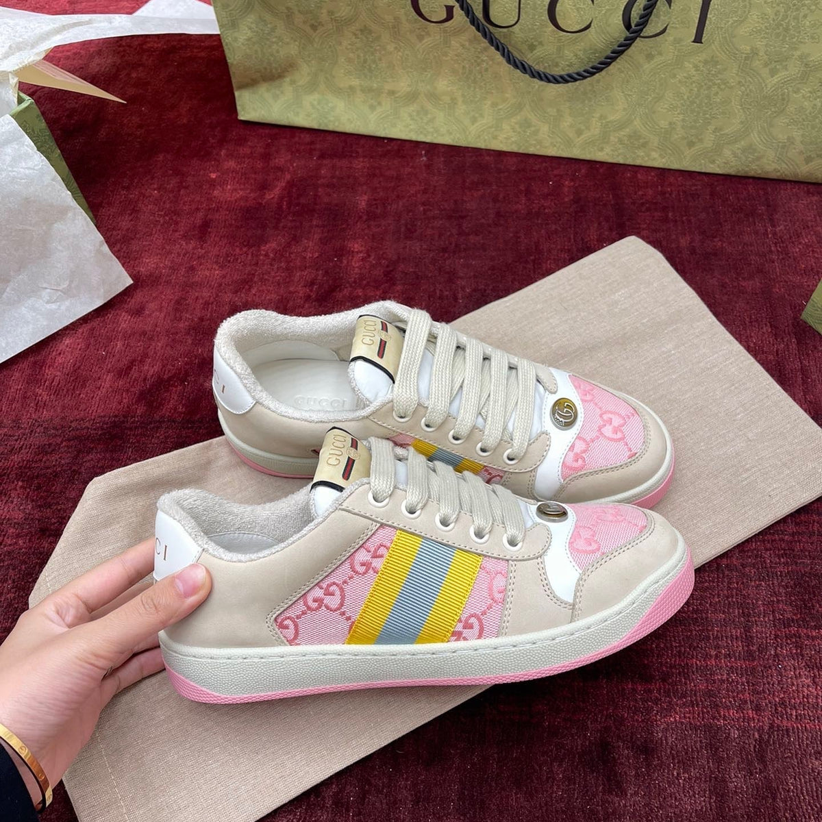 GG SCREENER LEATHER SNEAKERS