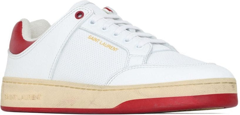 SL/61 White Leather Trainer