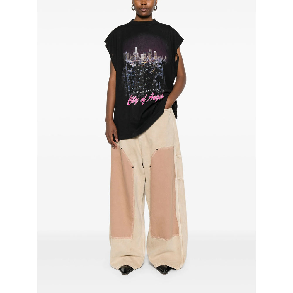 Balenciaga Black T-Shirts & Vests - Vests & Tanks Men