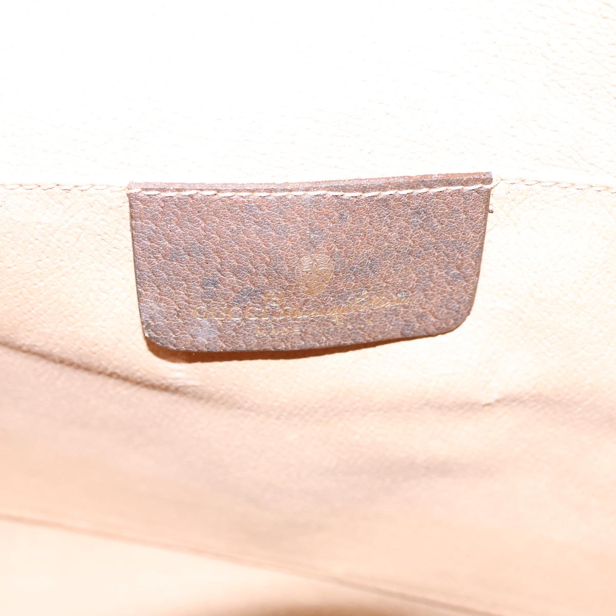 GUCCI GG Canvas Web Sherry Line Clutch Bag PVC Beige Green Red Auth 72156