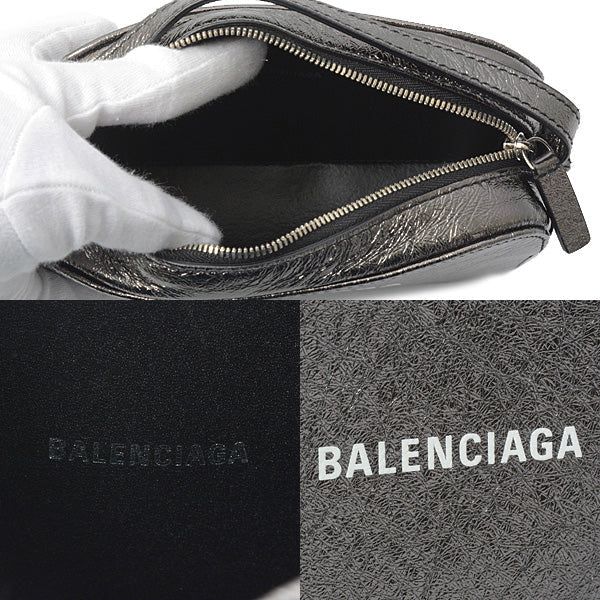 balenciaga Camera Bag XS 2WAY Calf Metallic Gray 608653