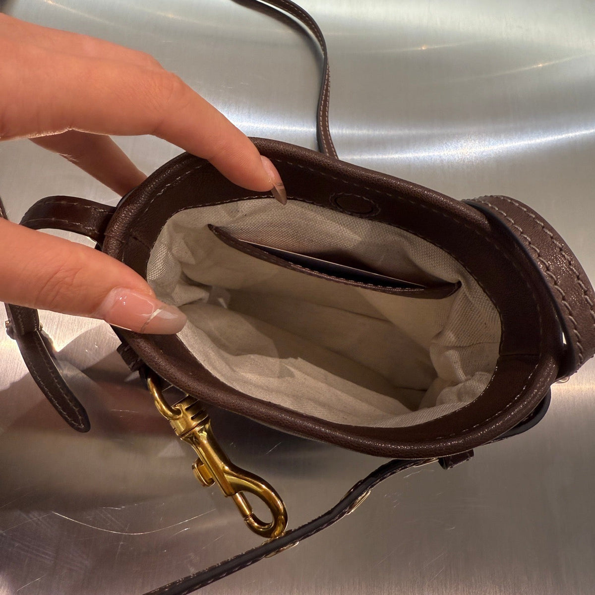 MIU M NAPPA LEATHER POUCH