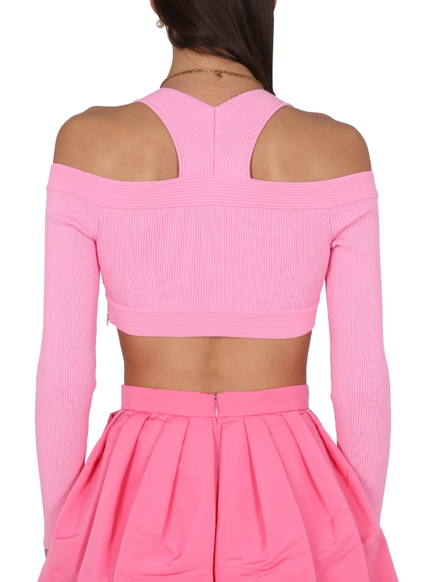 Alexander Mcqueen Women Cropped Shirt