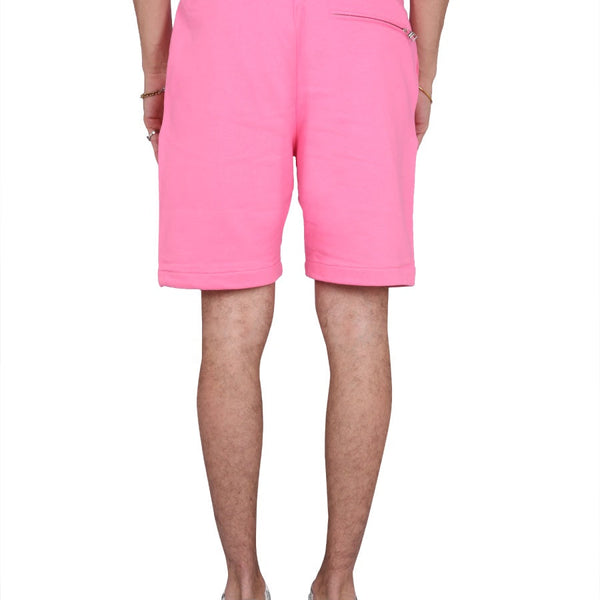 Alexander Mcqueen Men Bermuda Shorts With Graffiti Logo Print