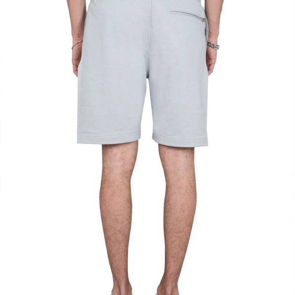 Alexander Mcqueen Men Bermuda Shorts With Graffiti Logo Print