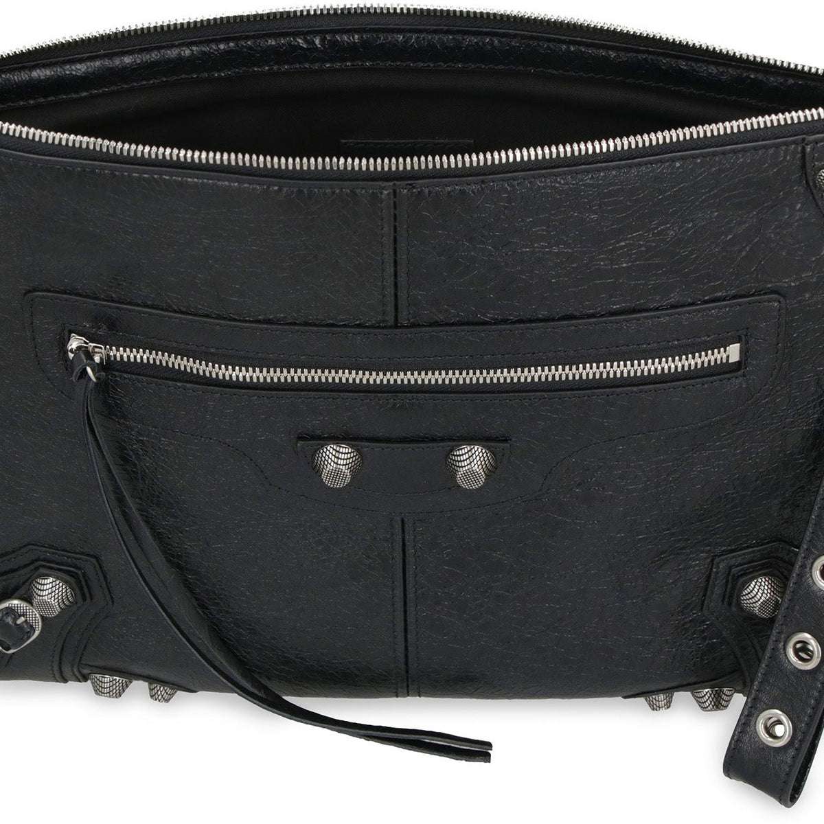 BALENCIAGA Mini Pouch Handbag with Decorative Studs