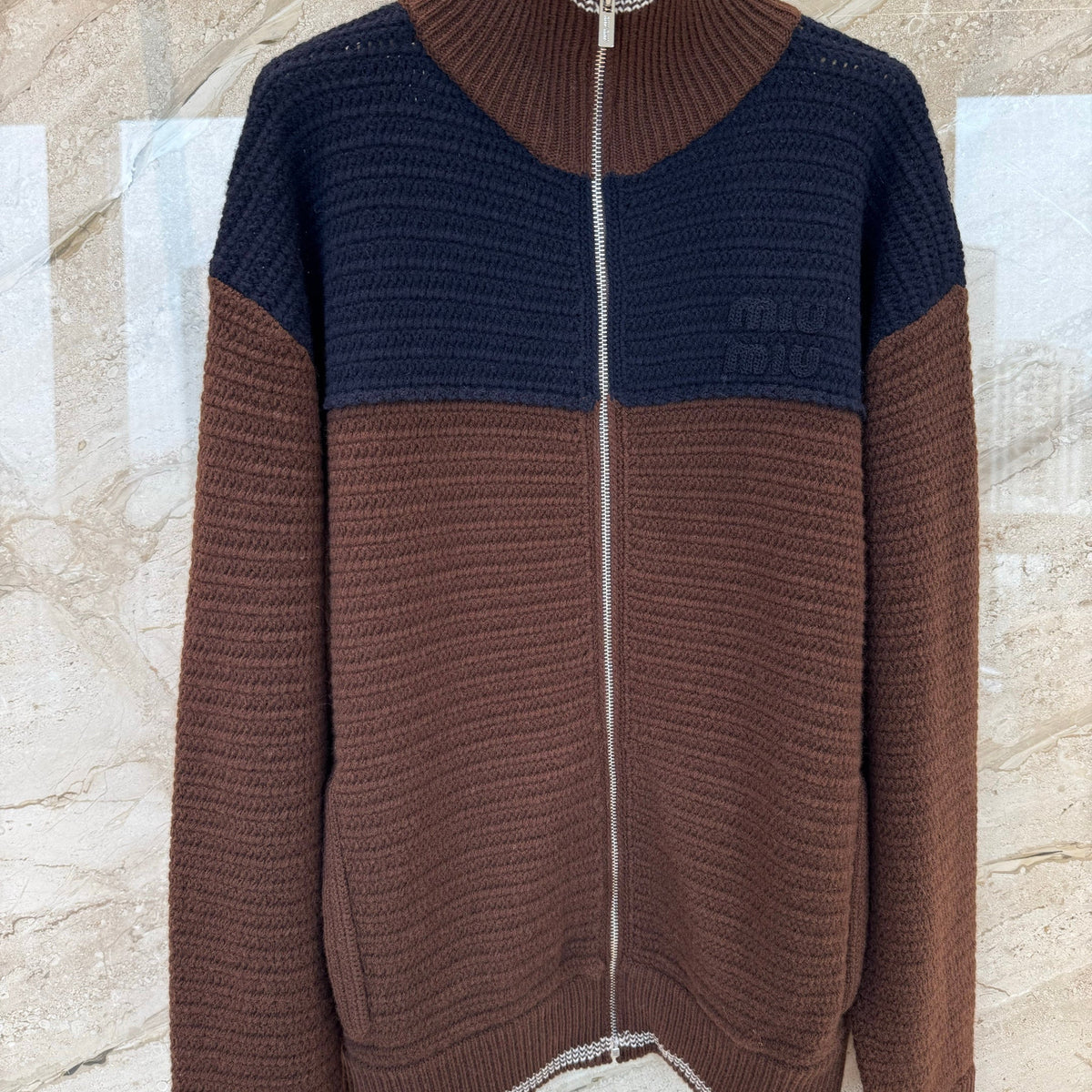 MIU M ZIP CARDIGAN