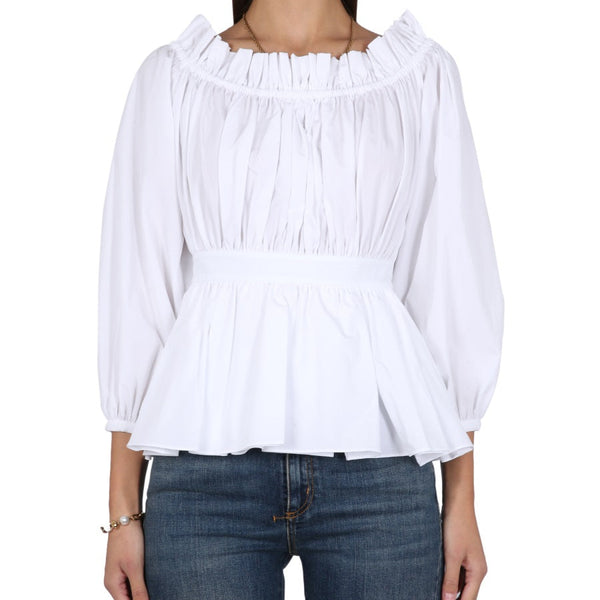 Alexander Mcqueen Women Cotton Poplin Top